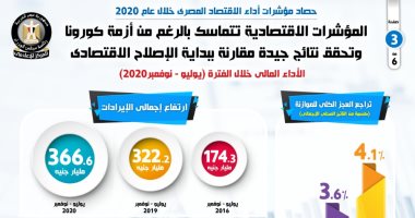 الاقتصاد المصرى يحقق نتائج جيدة رغم كورونا مقارنة ببداية الإصلاح.. إنفوجراف
