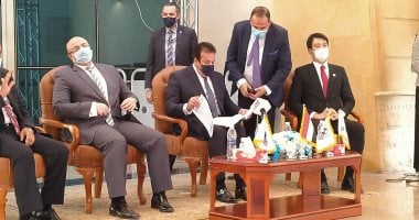 وزير التعليم العالى يشهد احتفالية جامعة بنى سويف الجديدة لتدشين المعامل الكورية