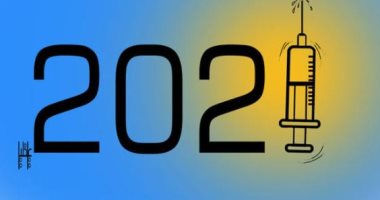 كاريكاتير اليوم.. لقاح كورونا يكمل العام الجديد 2021