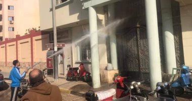 حملة مكبرة لتعقيم المنشآت الحكومية والقرى بمدينة المحلة بالغربية
