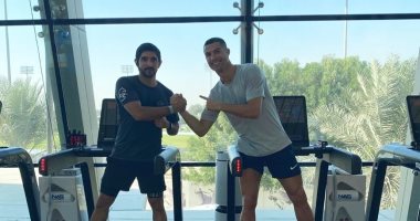 رونالدو فى الجيم مع ولى عهد دبى: دائما يسعدنى رؤيتك يا أخي.. صورة