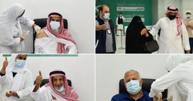 تطعيم أول مواطن ومواطنة ومقيم بلقاح كورونا فى مركز لقاحات جدة.. صور