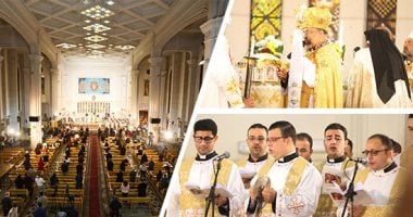 الكاثوليك والكنيسة الأسقفية يحتفلون بعيد الميلاد.. الرئيس يرسل مندوبين للتهنئة.. البطريرك إبراهيم إسحق: نصلى من أجل السيسى ومعاونيه.. وترجمة القداس بلغة الإشارة مع تطبيق إجراءات التباعد.. ومنع الدخول دون كمامة