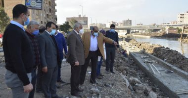 محافظ الجيزة يتفقد أعمال إنشاء كوبرى بين محور السادات والمنصورية.. صور