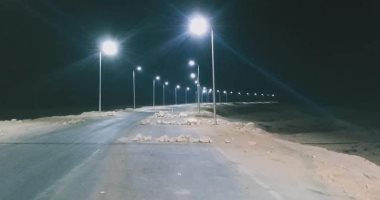 الانتهاء من أعمال إنارة مدخل مدينة نخل بسيناء ضمن الخطة الاستثمارية