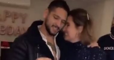 هنا شيحة تحتفل بعيد ميلادها مع محمود شاهين.. فيديو وصور