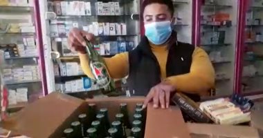 ضبط صيدلية تبيع وتخزن الخمور بمنطقة إمبابة خلال حملة شمال الجيزة.. صور