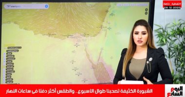 الخريطة التفاعلية للطقس على تليفزيون اليوم السابع.. أجواء دافئة وشبورة كثيفة.. فيديو
