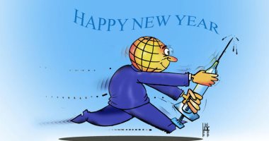 كاريكاتير صحيفة إماراتية.. 2021 عام "اللقاح"