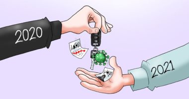الإرهاب والاقتصادى وفيروس كورونا أبرز تحديات 2021.. كاريكاتير "اليوم السابع"