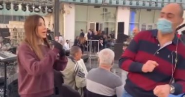 نانسى عجرم من البروفة النهائية لحفل ليلة رأس السنة غداً.. فيديو 