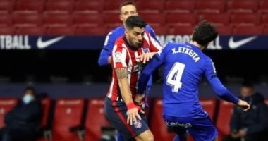أتلتيكو مدريد يتخطى خيتافى بهدف بالليجا فى المباراة الـ 500 لسيميونى.. فيديو