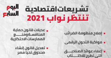 تشريعات اقتصادية تنتظر نواب 2021.. إنفوجراف