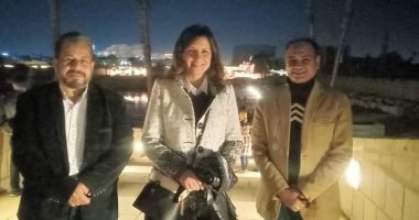 وزيرة الهجرة تقضى ليلة رأس السنة بالكرنك والصوت والضوء بالأقصر