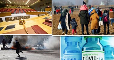 باختصار..أهم الأخبار العربية والعالمية حتى الـ12 ظهرا.. البرلمان البريطانى يقر اتفاق الخروج التجارى من الاتحاد الأوروبى.. شغب باليونان بسبب تمديد الحجر الصحى حتى 6 يناير.. تونس تتسلم رئاسة مجلس الأمن يناير 2021