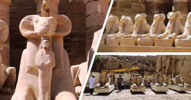 وزير الآثار يشهد اليوم افتتاح ترميم وإنقاذ 29 تمثالا للكباش بمعابد الكرنك.. فريق الأثريون والمرممون انتهوا من المهمة.. وأمين المجلس الأعلى للآثار: العمل يتم بأيدى مصرية لحماية الكباش من الدمار