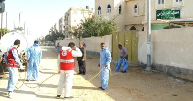 تواصل حملات التطهير والتعقيم لليوم الرابع بمدينة العريش فى شمال سيناء