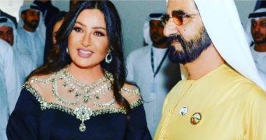 لطيفة تمدح حاكم دبى بصورة قديمة تجمعهما: زعيم وقائد قلبه على كل الناس