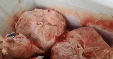 ضبط دجاج مجمد مجهول المصدر داخل أكياس بمحل بحى الزهور فى بورسعيد