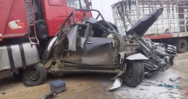 إصابة 4 أشخاص فى حادث تصادم غرب الإسكندرية بسبب السرعة الزائدة
