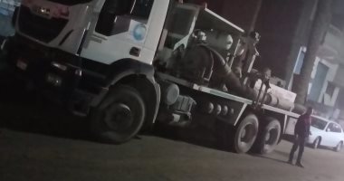 محافظة الجيزة تنتهى من شفط مياه مصرف قرية الطرفاية