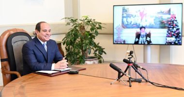 الرئيس السيسي يهنئ البابا تواضروس بعيد الميلاد المجيد عبر الفيديو كونفرانس