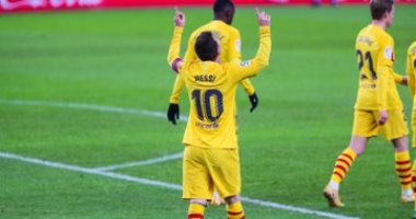 ميسي يقود برشلونة للمركز الثالث فى الدورى الإسبانى بفوز صعب على بلباو.. فيديو