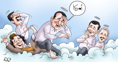 الزعماء العرب ضحايا الثورات يتابعون أحداث اقتحام الكونجرس.. كاريكاتير "اليوم السابع"