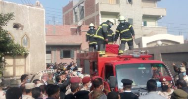 عريس الجنة يصل مثواه الأخير.. جنازة مهيبة للشهيد تامر أمين بالمنوفية.. صور