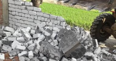 إزالة تشوينات بأراضى زراعية ومنزل أيل للسقوط بالشرقية .. صور