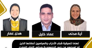 تنسيقية شباب الأحزاب والسياسيين تهنئ أعضائها المعينين بمجلس النواب