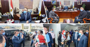 محافظ الإسكندرية يعود للعمل بعد قضائه 25 يوما فى معركة "كورونا".. الشريف: "المواطن اللى مش هيخلى باله من نفسه هنخلى بالنا منه بالعافية".. ويؤكد: البروتوكول المصرى أفضل علاج للفيروس وحالات الشفاء كثيرة.. صور