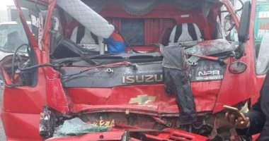 مصرع 3 أشخاص وإصابة 7 آخرين فى حادث تصادم بسبب الشبورة بالمنوفية.. صور