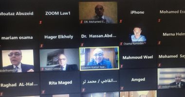 رئيس نادي قضاة مصر يشارك طلاب الجامعة البريطانية فى محاكاة للتحقيق والمحاكمة إلكترونيا 