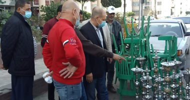 غلق وتشميع 2 مقهى لاستخدام الشيشة ومخالفة التعليمات ببورفؤاد فى الإسماعيلية