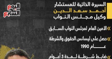 السيرة الذاتية للمستشار أحمد سعد الدين وكيل مجلس النواب.. إنفوجراف