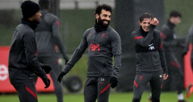 محمد صلاح يستعد مع ليفربول لموقعة مانشستر يونايتد بالدوري الإنجليزى