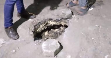 هبوط أرضى فى حدائق القبة ومحافظة القاهرة تنجح فى إصلاحه