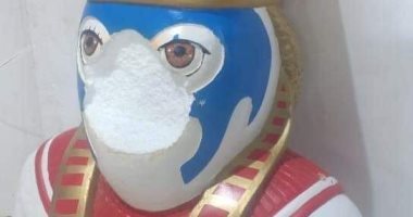الرياح وراء تحطم تميمة كأس العالم لكرة اليد فى حدائق أكتوبر.. صور