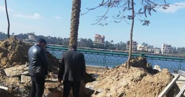 تنفيذ أعمال رفع كفاءة وصيانة أعمدة الإنارة الديكورية واستبدال المتهالك بدمياط