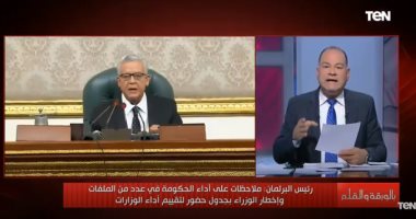نشأت الديهى يوضح جدول حضور الوزراء بالبرلمان لتقديم البيان الحكومى