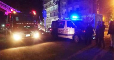 الحماية المدنية تنقذ قطة عالقة بالطابق الرابع غرب كفر الشيخ.. صور