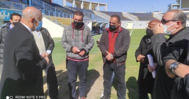 إدارة بترو سبورت تتفقد الاستاد استعدادا لمواجهة الزمالك والجونة