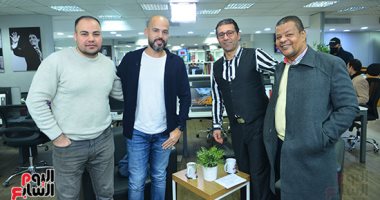المطرب أبو يحتفل بنجاح أعماله الأخيرة فى اليوم السابع.. صور