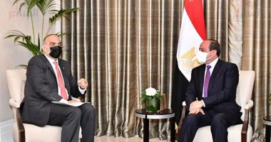 الرئيس السيسى يبحث مع رئيس وزراء الأردن تعزيز الجوانب الاقتصادية بين البلدين.. الخصاونة يؤكد تطلع بلاده للاستفادة من مشروعات مصر القومية.. والسيسى يثمن جهود الحكومة الأردنية لرعاية الجالية المصرية