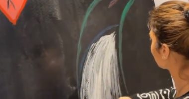 أصالة تكشف عن مهارتها بالرسم.. فيديو وصور