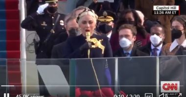 ليدى جاجا تغنى النشيد الوطنى الأمريكى فى بداية حفل تنصيب بايدن