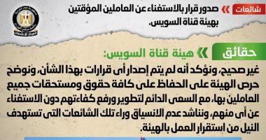 هيئة قناة السويس: لا صحة لصدور قرار بالاستغناء عن العاملين المؤقتين
