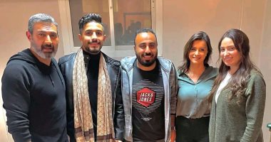 نرمين الفقي ونور مع ياسر جلال فى كواليس "ضل راجل"