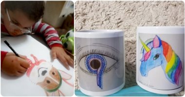 شخبط شخابيط.. أنطونى طفل موهوب فى الرسم ووالدته تحول إبداعه إلى مجات وتيشيرتات